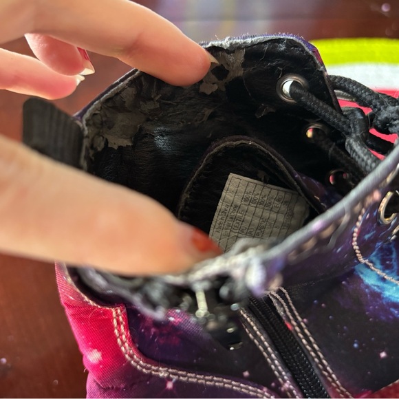 BRIGHT galaxy combat boots!💜 - Picture 6 of 7